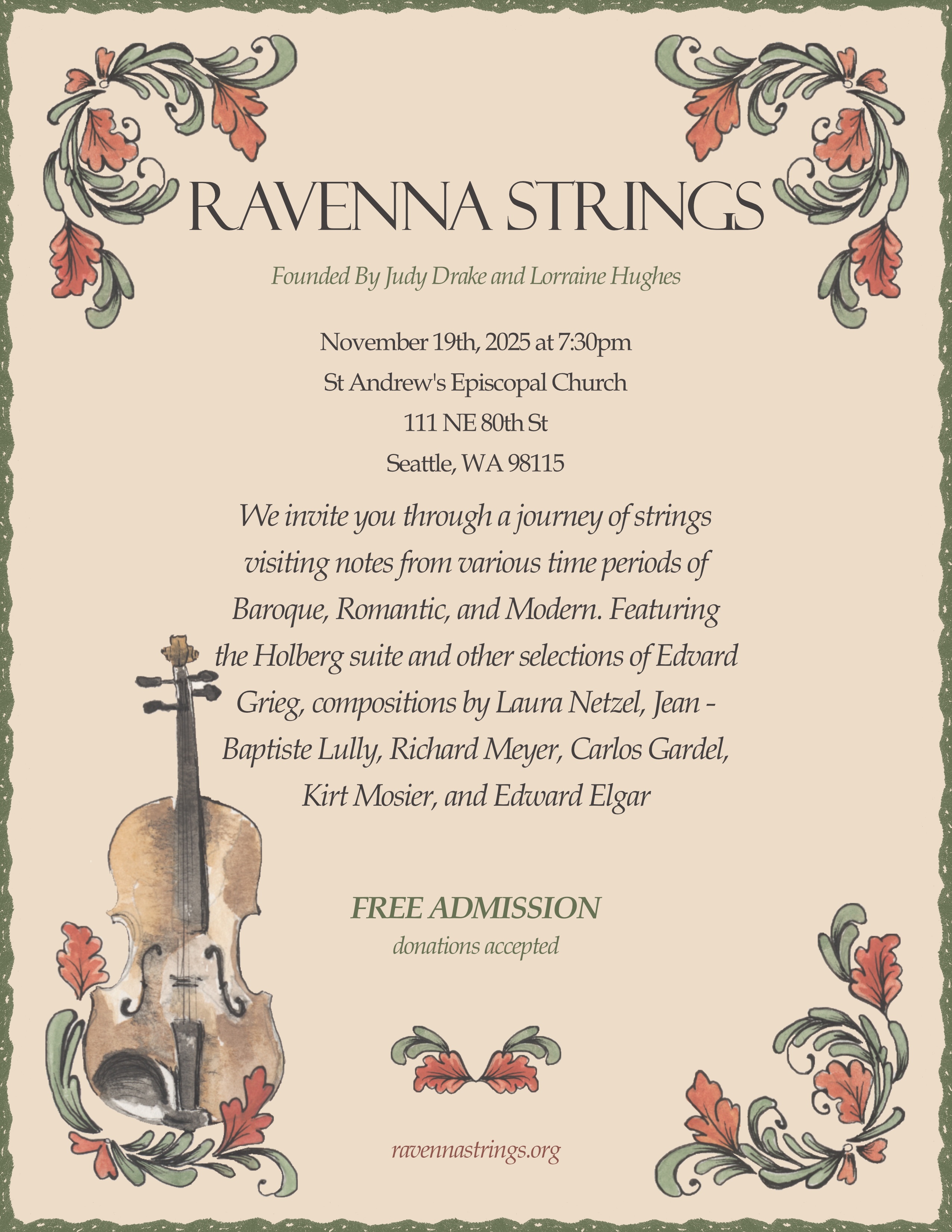 Ravenna Strings Concert - November 19th, 2025